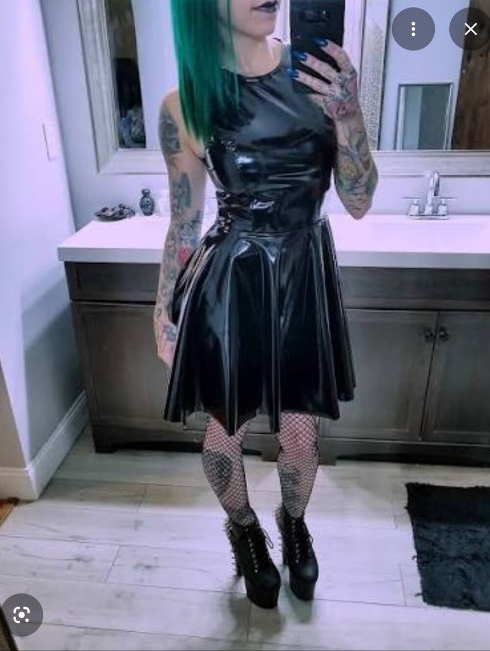 Black Milk PVC Skater Dress